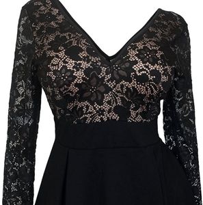 Long sleeve lace romper